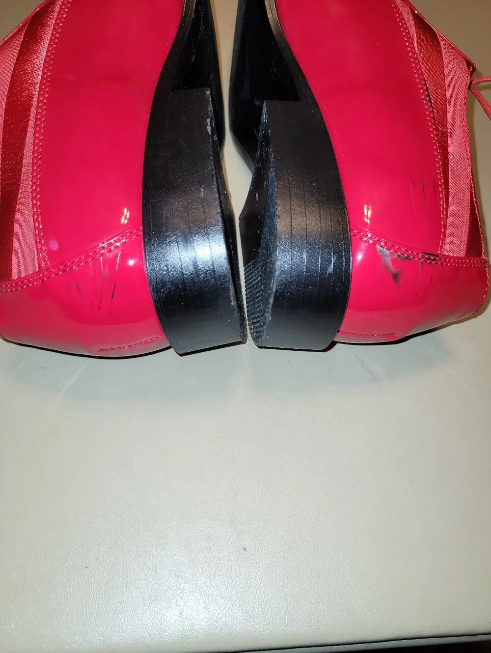 Vigotti 179 Red Striped Lace-Up Derby Shoes. Size 13